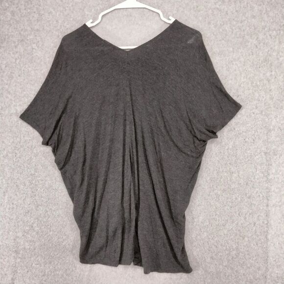 Vince Tunic Top Womens Size XS Dark Gray Dolman Short Sleeve V-Neck - Picture 7 of 10